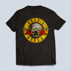 Camiseta con logo de guns and roses