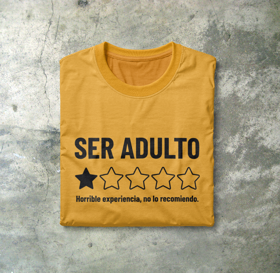 Camiseta "Ser adulto no lo recomiendo"